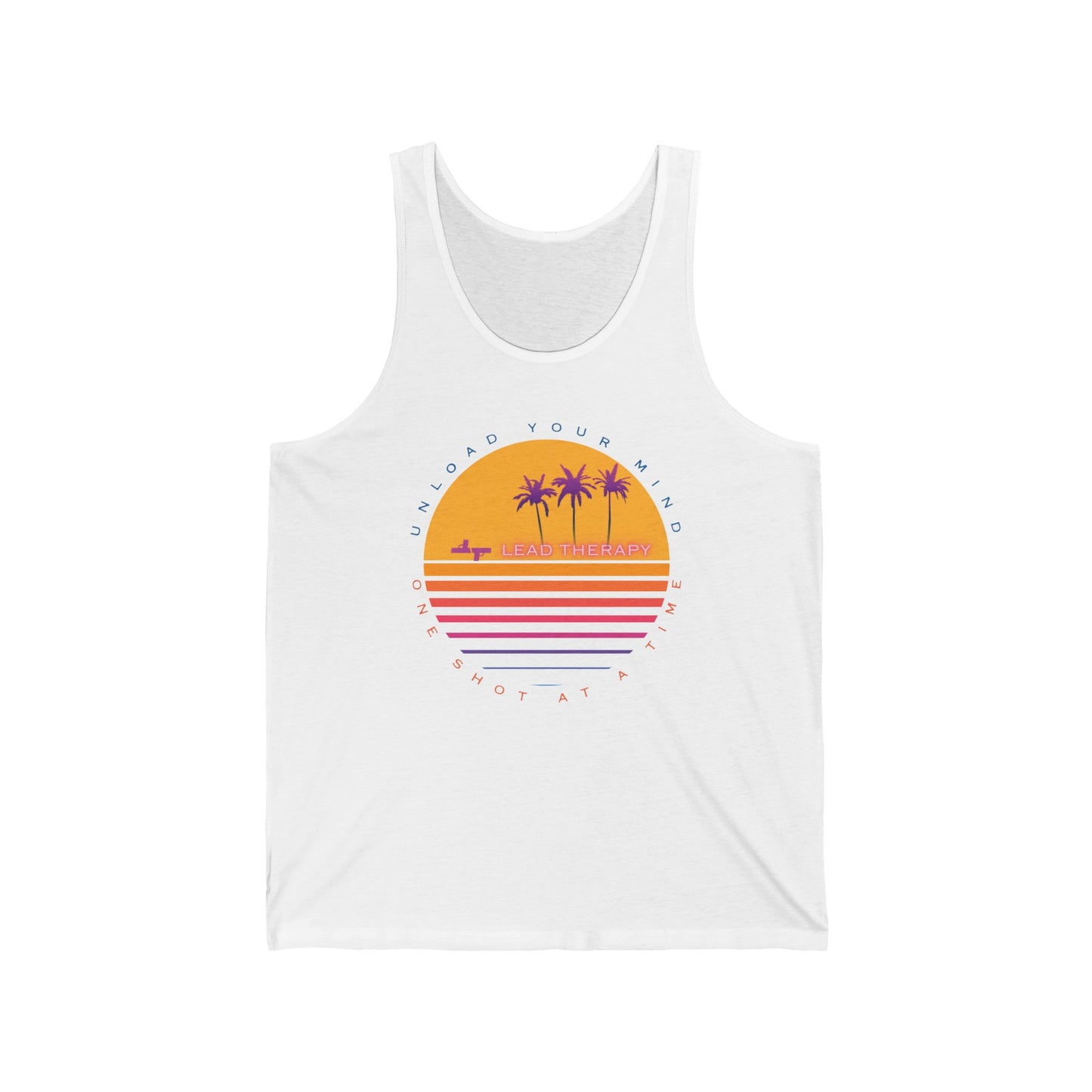 Lead Therapy Retro Sunset-Unisex Jersey Tank Top
