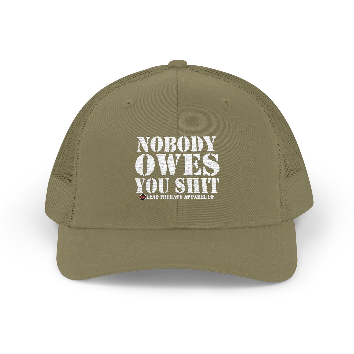 Lead Therapy Nobody Owes You-Embroidered Snapback Cap