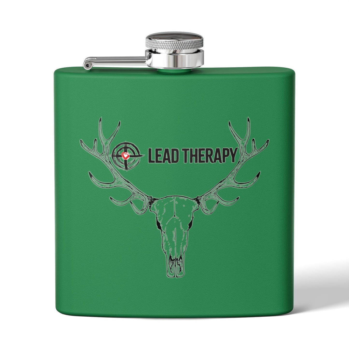Lead Therapy Buck Skull-Stainless Steel Flask