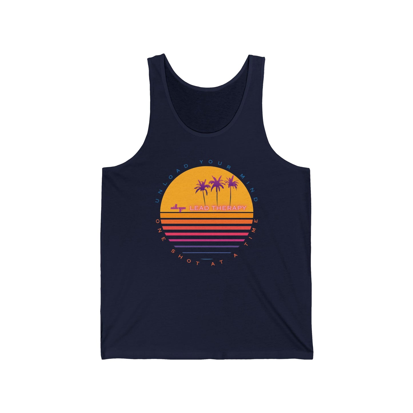 Lead Therapy Retro Sunset-Unisex Jersey Tank Top