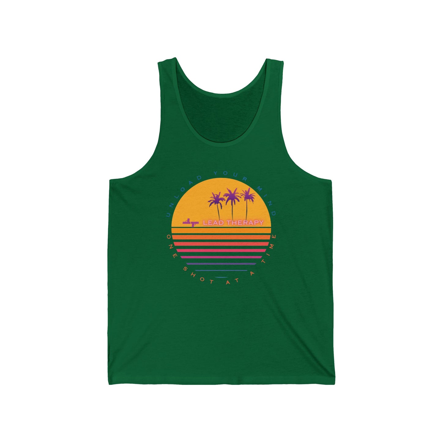 Lead Therapy Retro Sunset-Unisex Jersey Tank Top