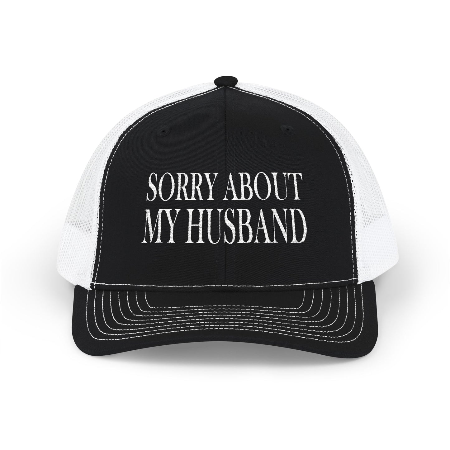 Lead Therapy Sorry About My Husband-Embroidered Snapback Cap