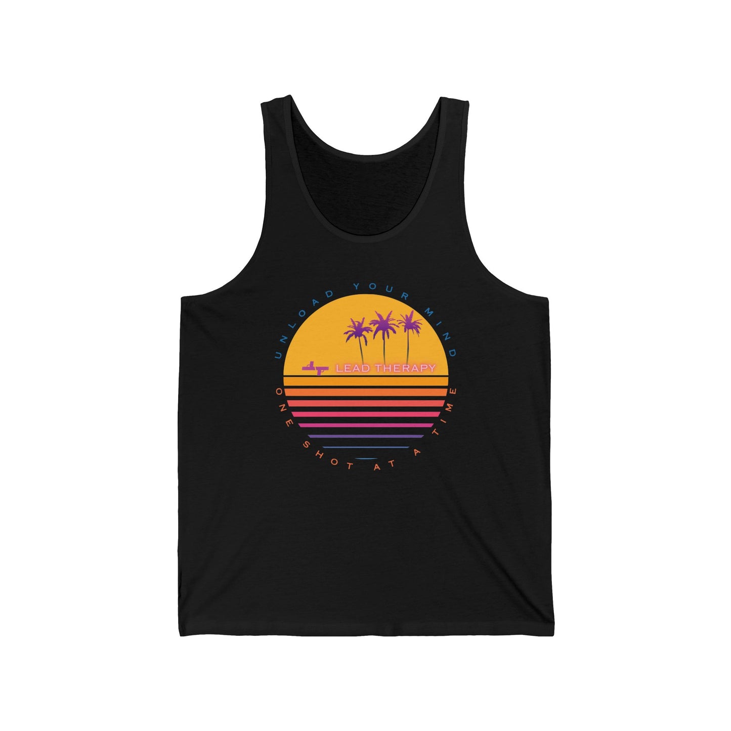 Lead Therapy Retro Sunset-Unisex Jersey Tank Top