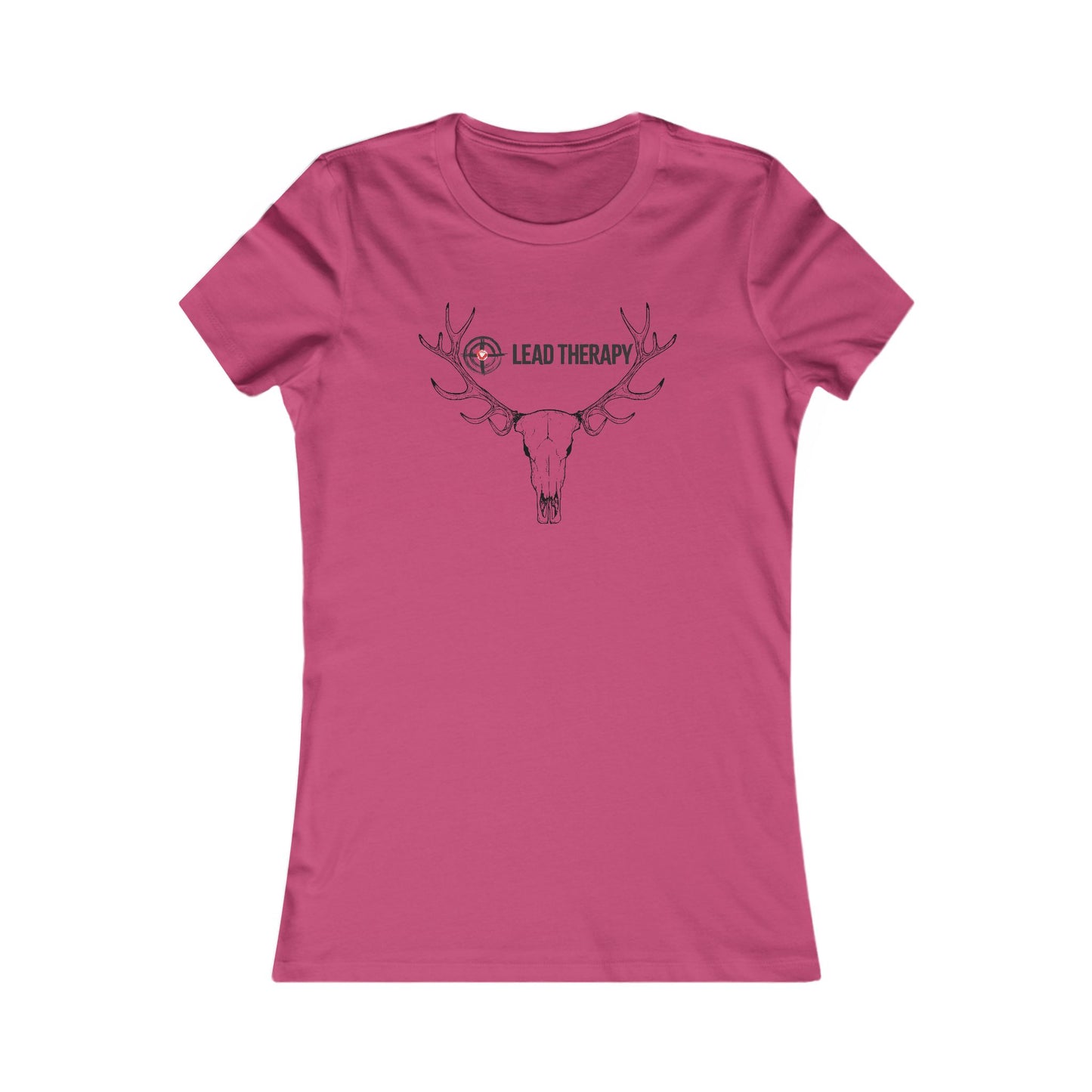 Lead Therapy Soft Bullseye-Deer Mount-Women's Casual Boho Style Tee
