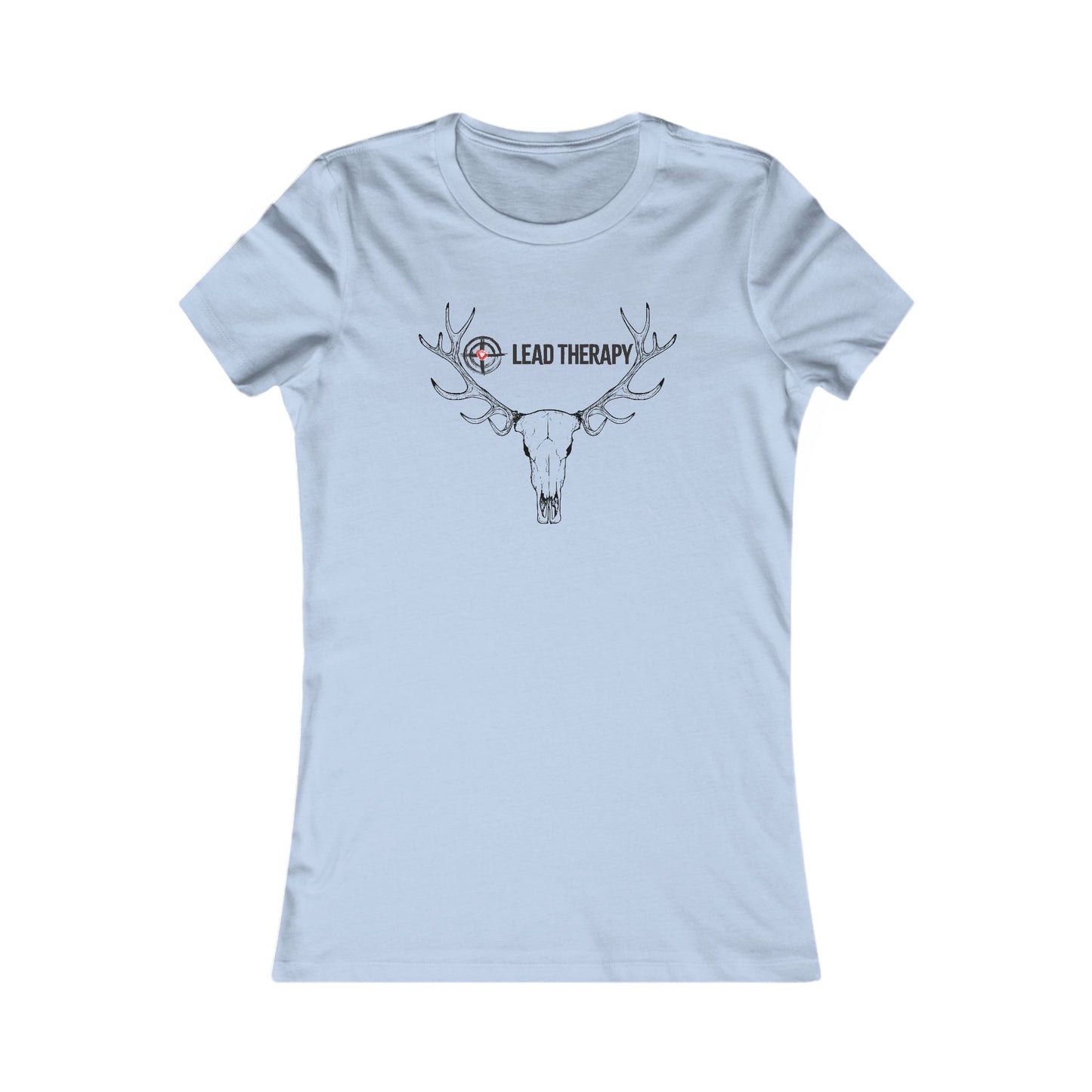 Lead Therapy Soft Bullseye-Deer Mount-Women's Casual Boho Style Tee