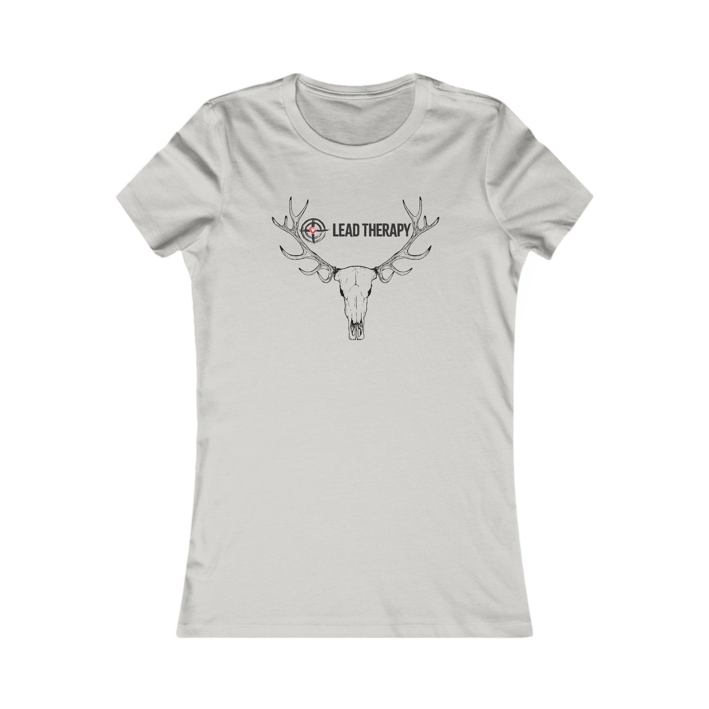 Lead Therapy Soft Bullseye-Deer Mount-Women's Casual Boho Style Tee