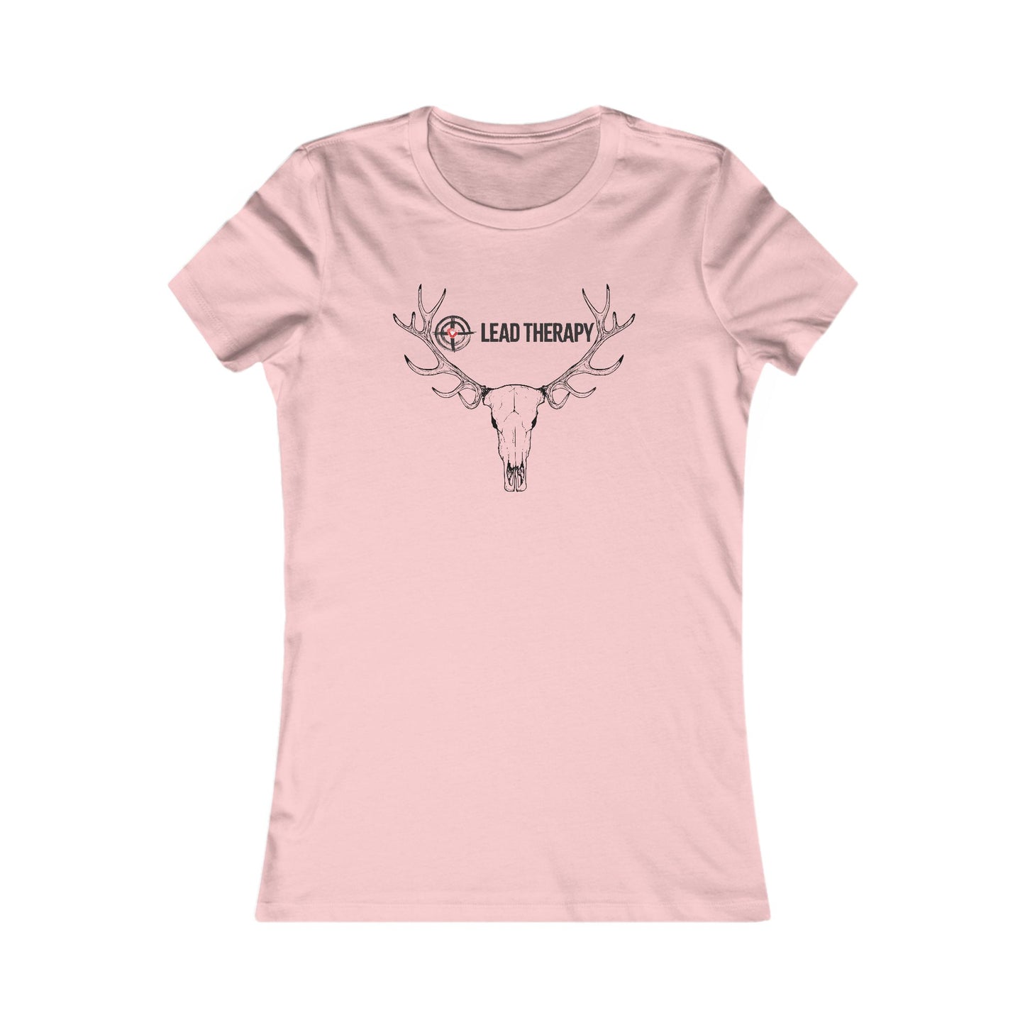 Lead Therapy Soft Bullseye-Deer Mount-Women's Casual Boho Style Tee