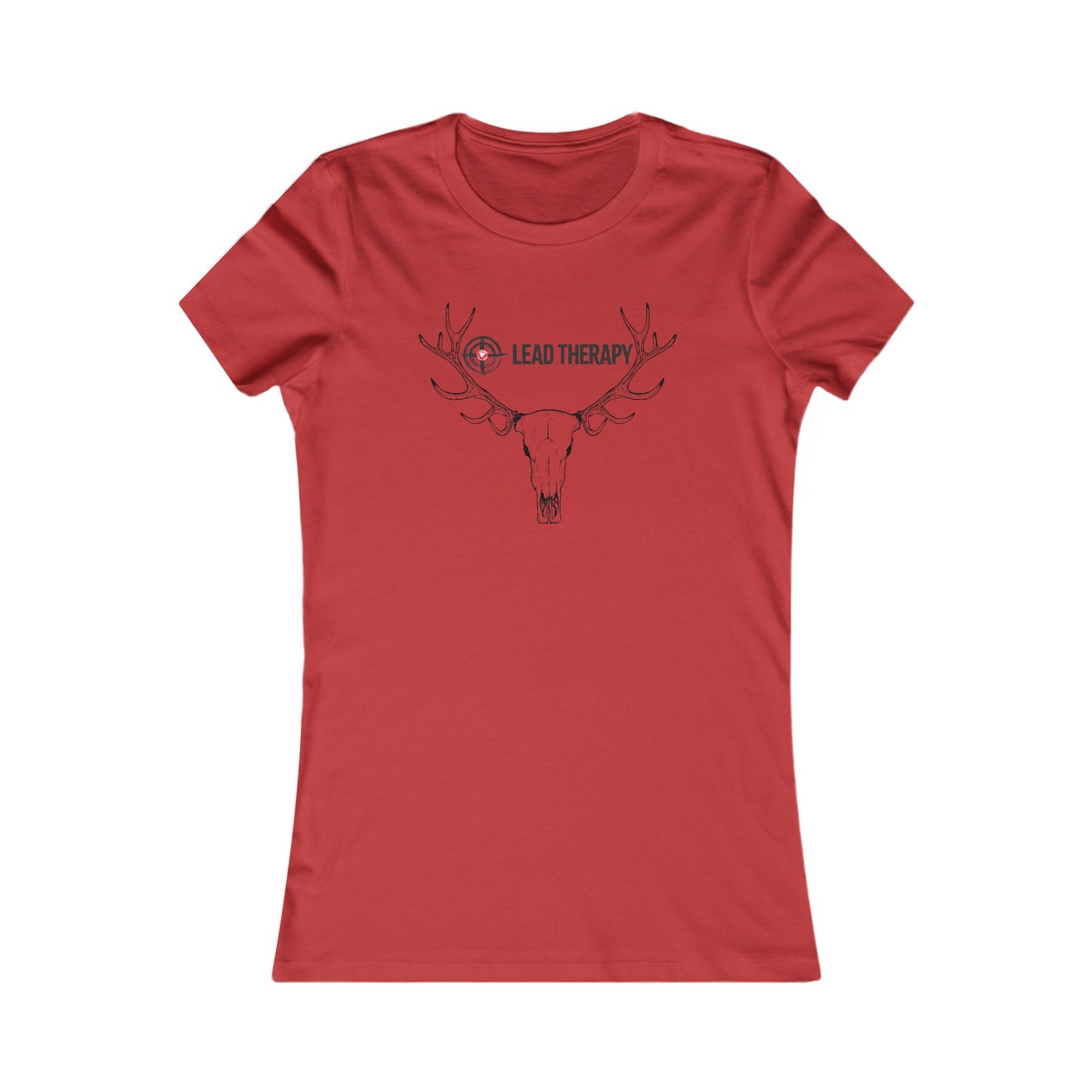 Lead Therapy Soft Bullseye-Deer Mount-Women's Casual Boho Style Tee