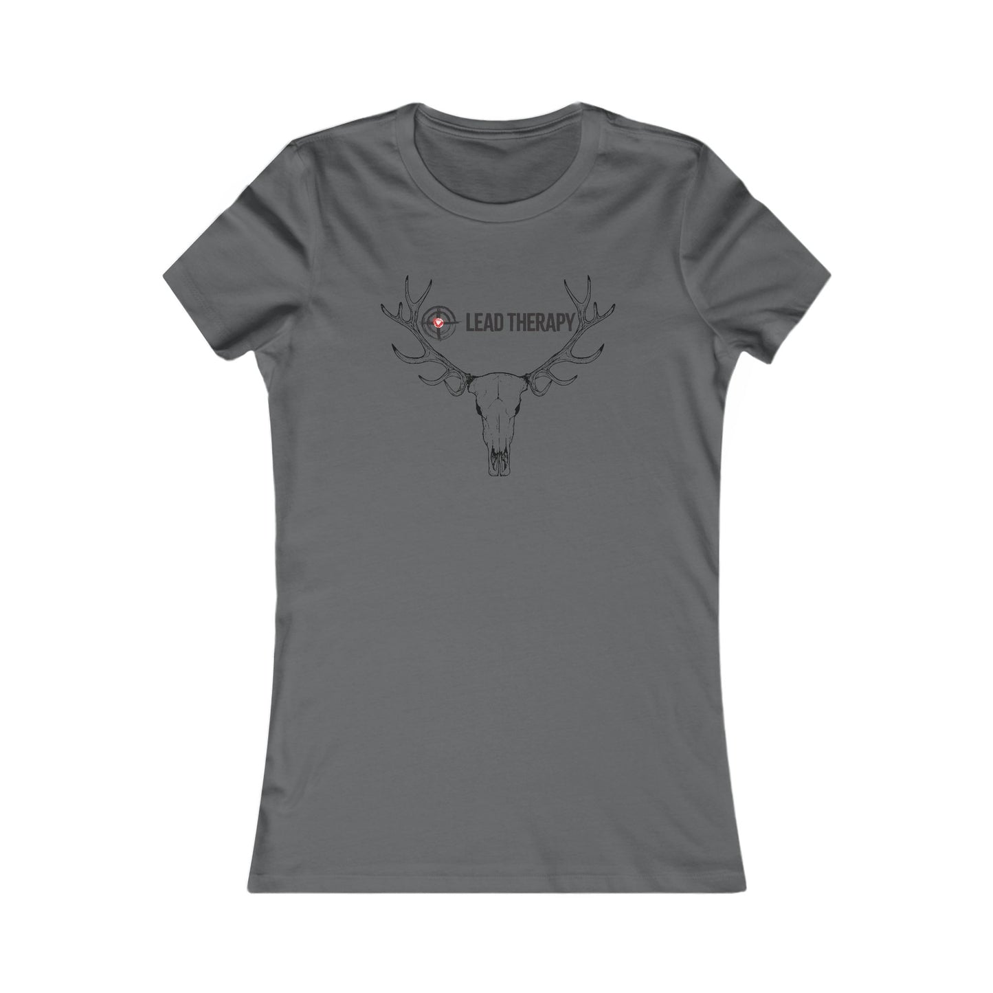 Lead Therapy Soft Bullseye-Deer Mount-Women's Casual Boho Style Tee