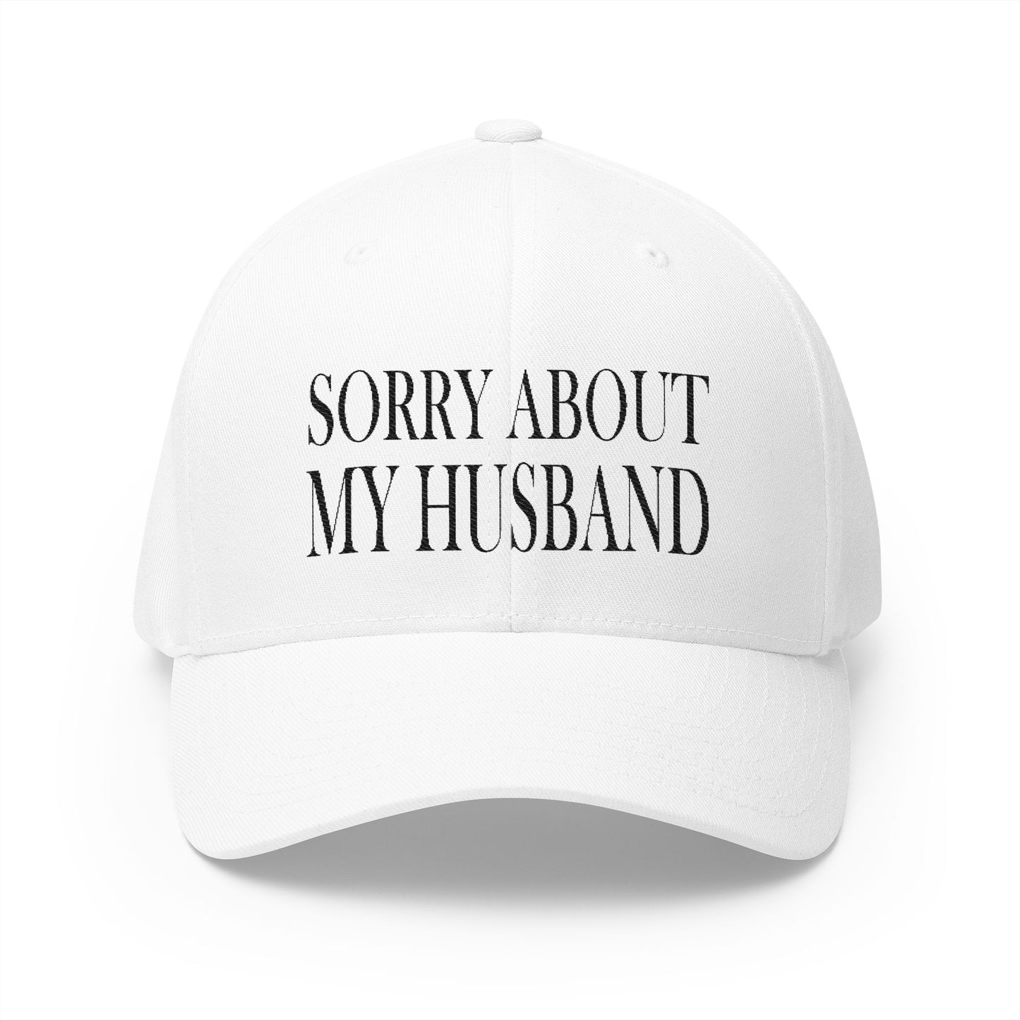 Lead Therapy Sorry About My Husband-Embroidered Closed Back Cap