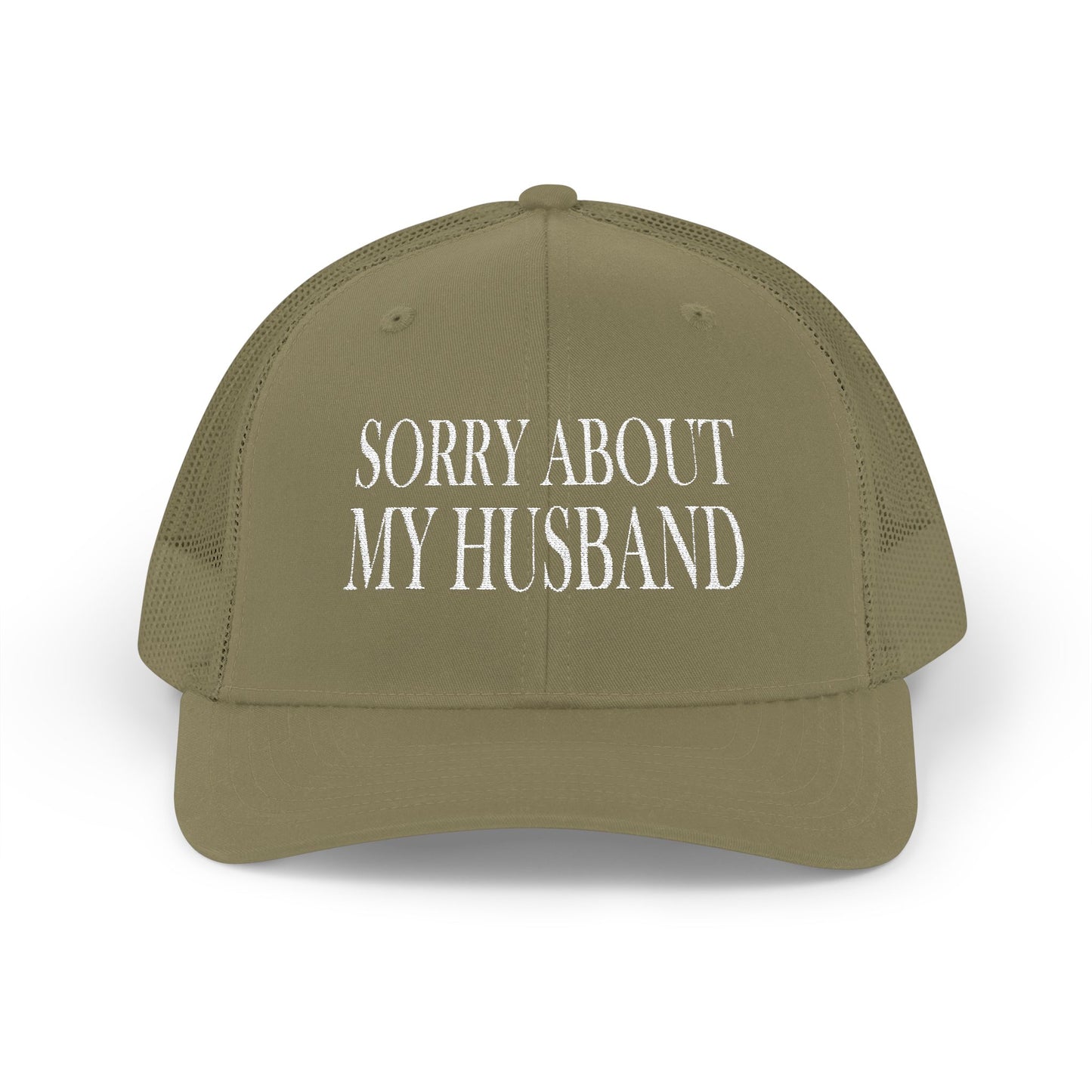 Lead Therapy Sorry About My Husband-Embroidered Snapback Cap