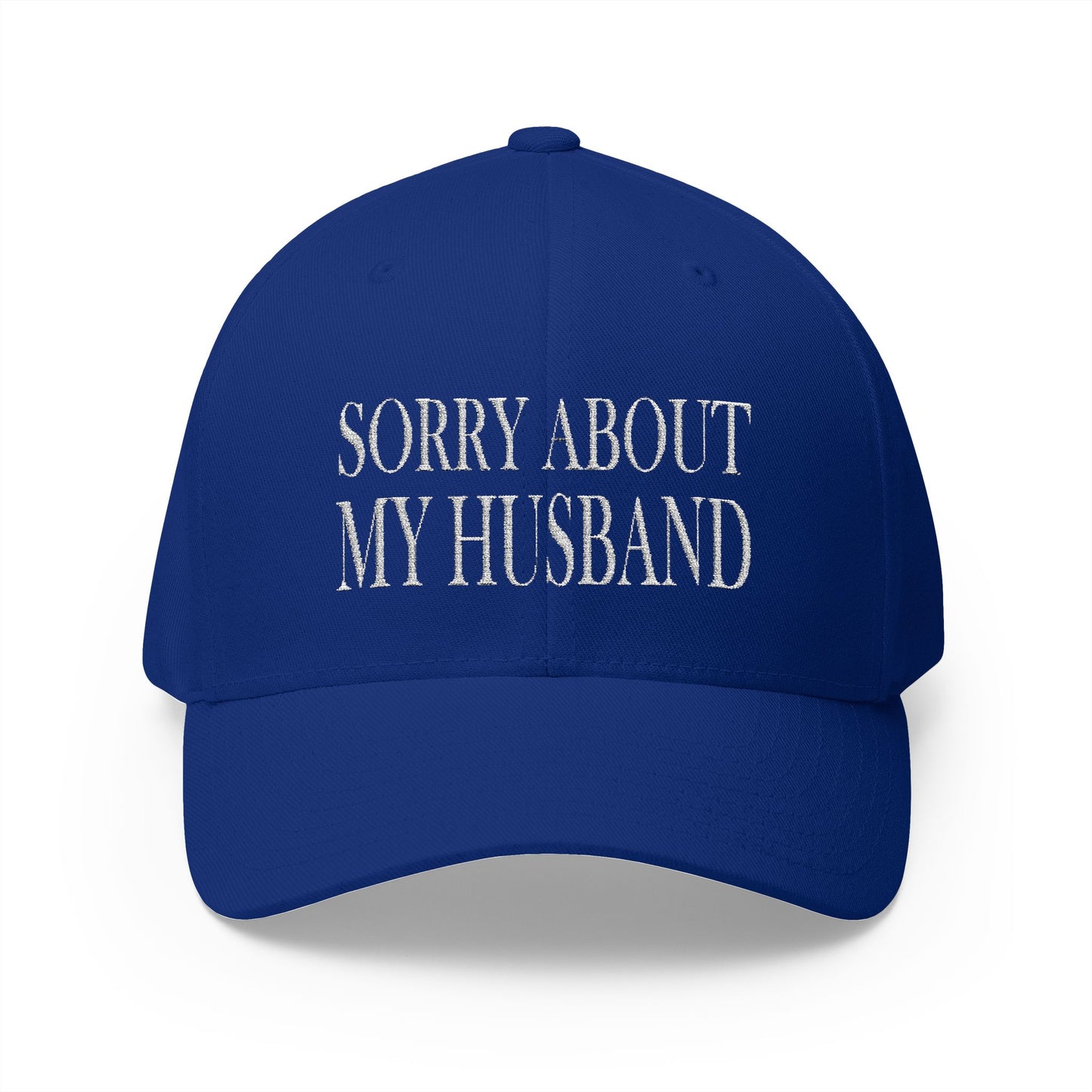 Lead Therapy Sorry About My Husband-Embroidered Closed Back Cap