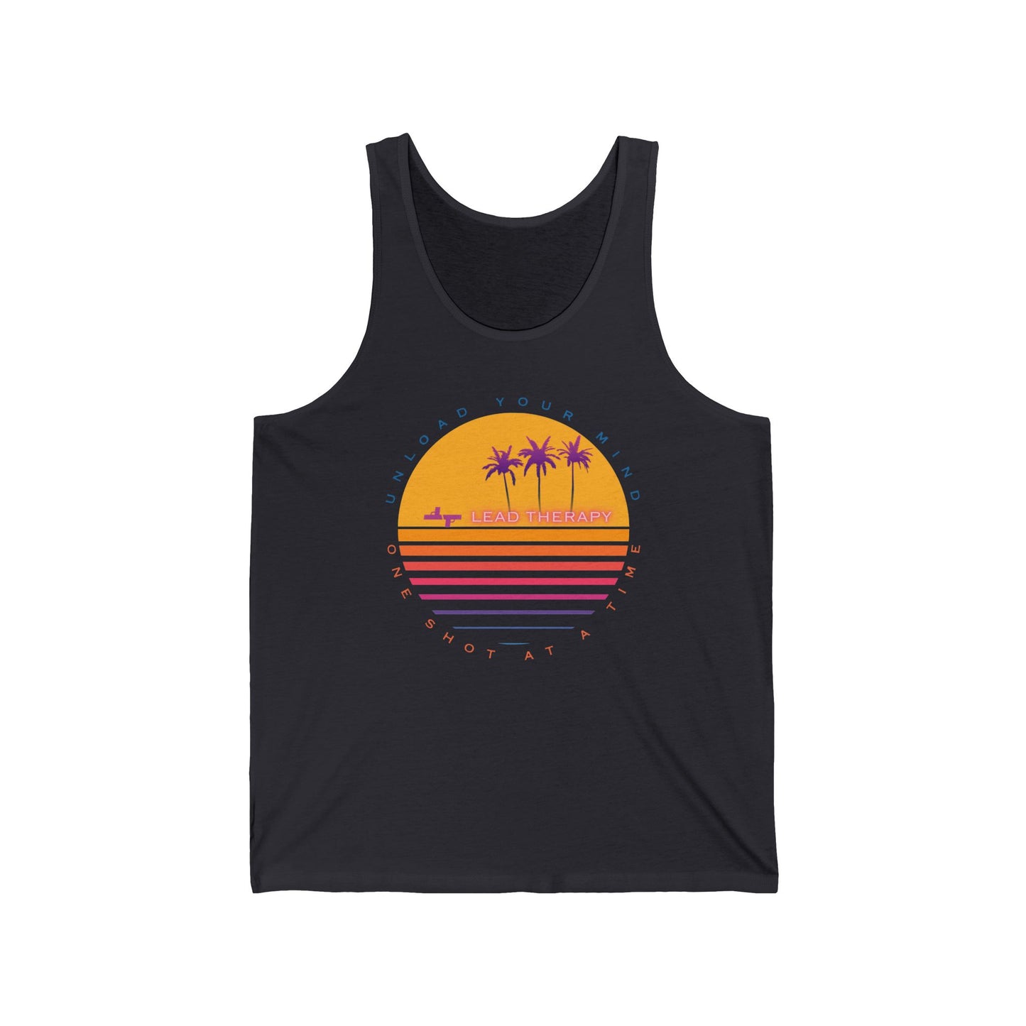 Lead Therapy Retro Sunset-Unisex Jersey Tank Top