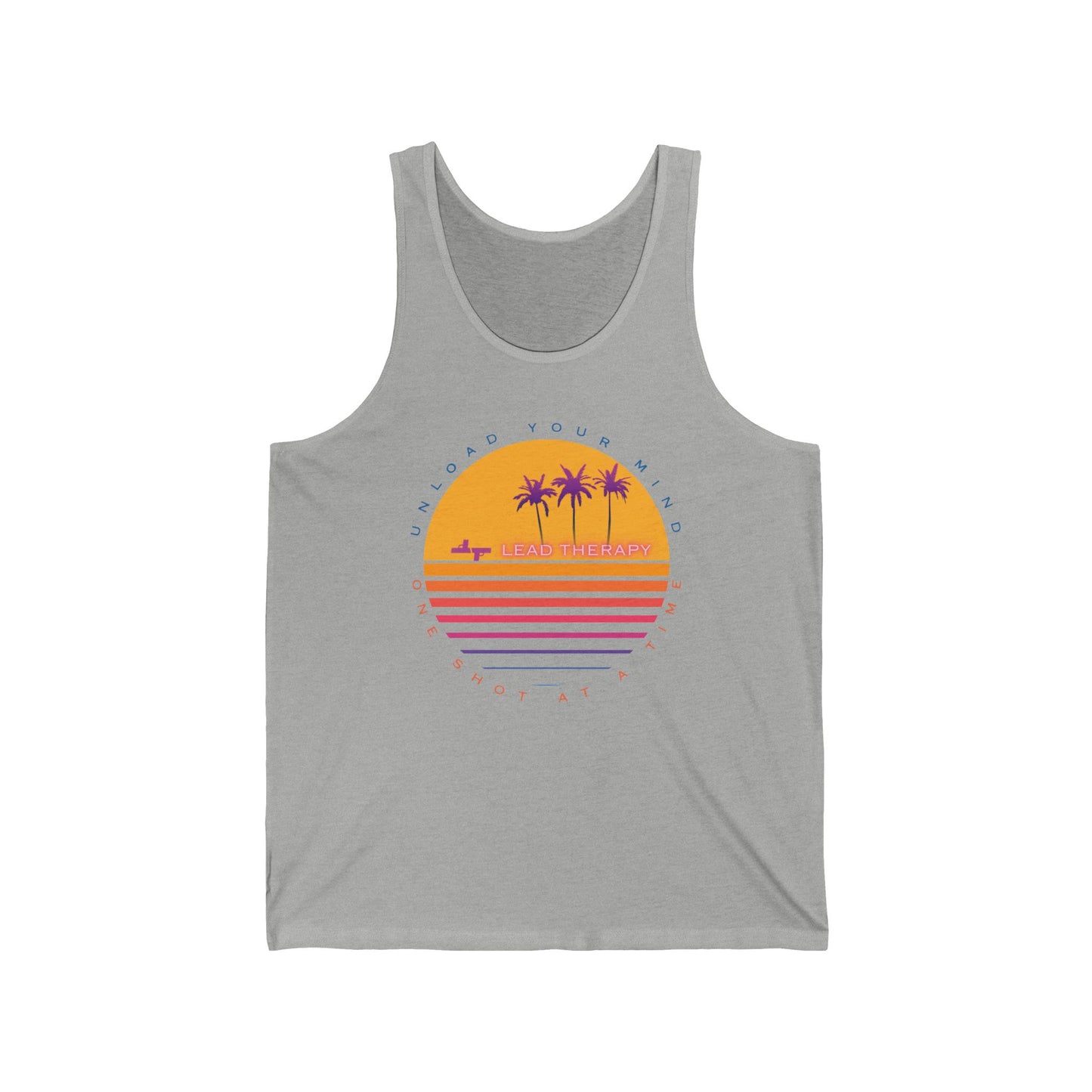 Lead Therapy Retro Sunset-Unisex Jersey Tank Top