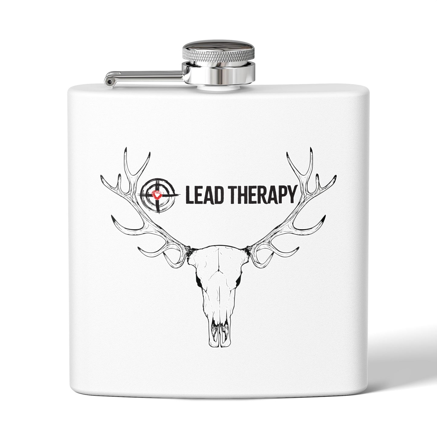 Lead Therapy Buck Skull-Stainless Steel Flask