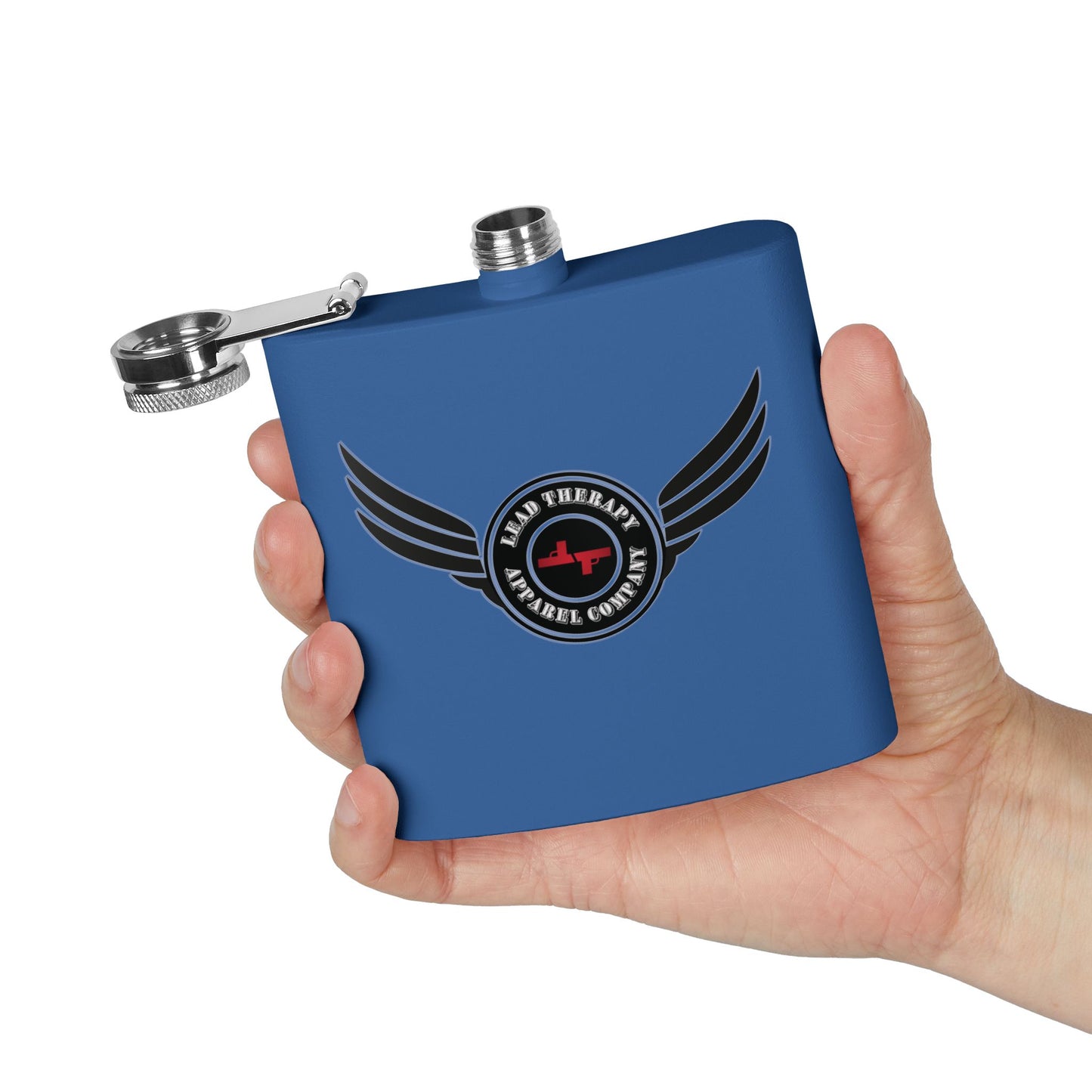 Lead Therapy Winged Badge-Stainless Steel Flask