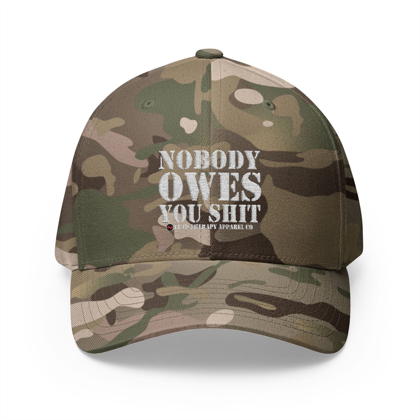 Lead Therapy Nobody Owes You-Embroidered Closed Back Cap