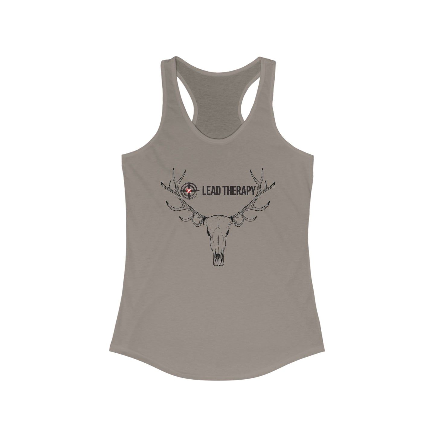 Lead Therapy Soft Bullseye-Buck Mount-Women's Racerback Tank