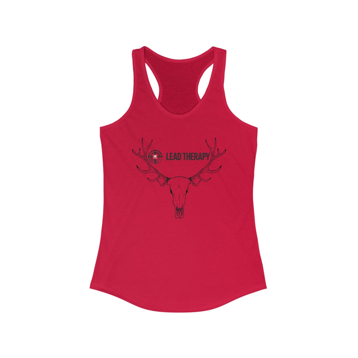 Lead Therapy Soft Bullseye-Buck Mount-Women's Racerback Tank