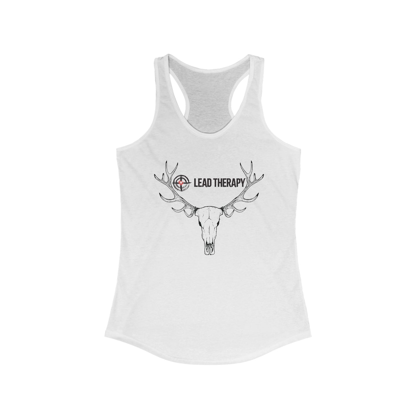 Lead Therapy Soft Bullseye-Buck Mount-Women's Racerback Tank