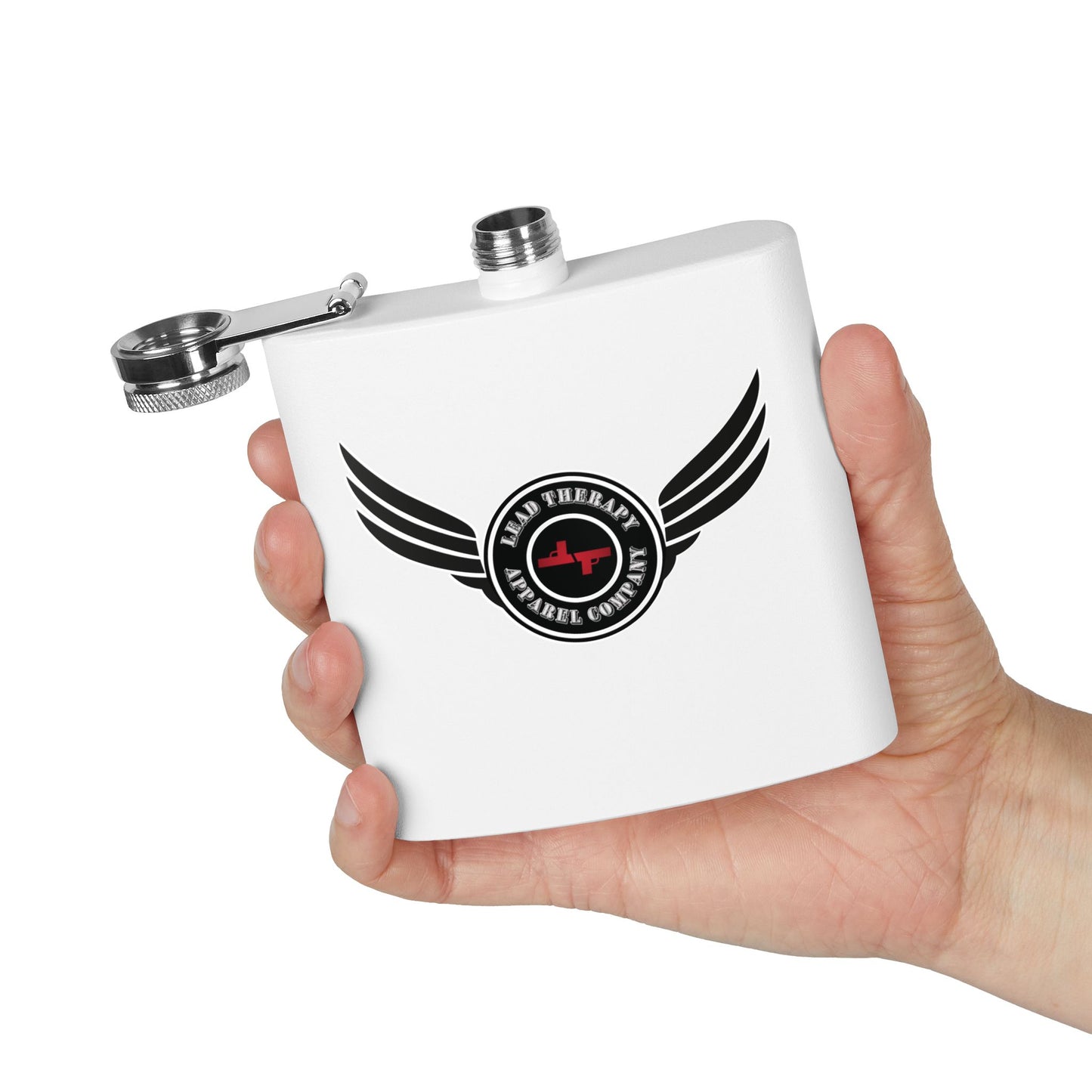 Lead Therapy Winged Badge-Stainless Steel Flask