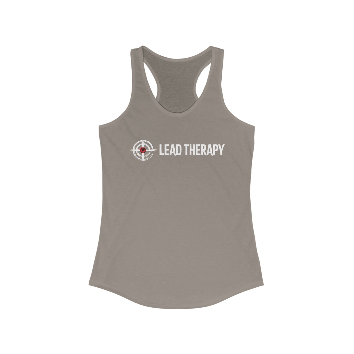 Lead Therapy Red Heart Soft Bullseye-Women's Racerback Tank