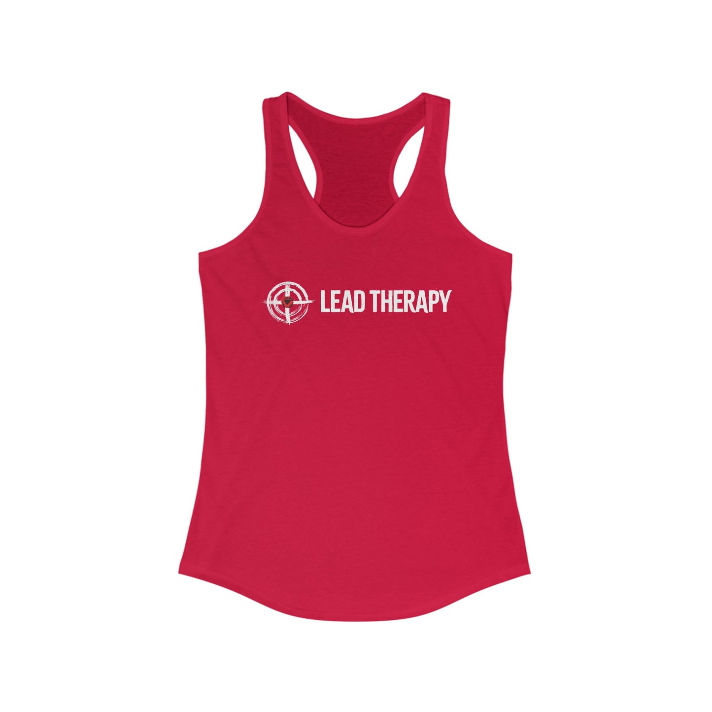 Lead Therapy Red Heart Soft Bullseye-Women's Racerback Tank