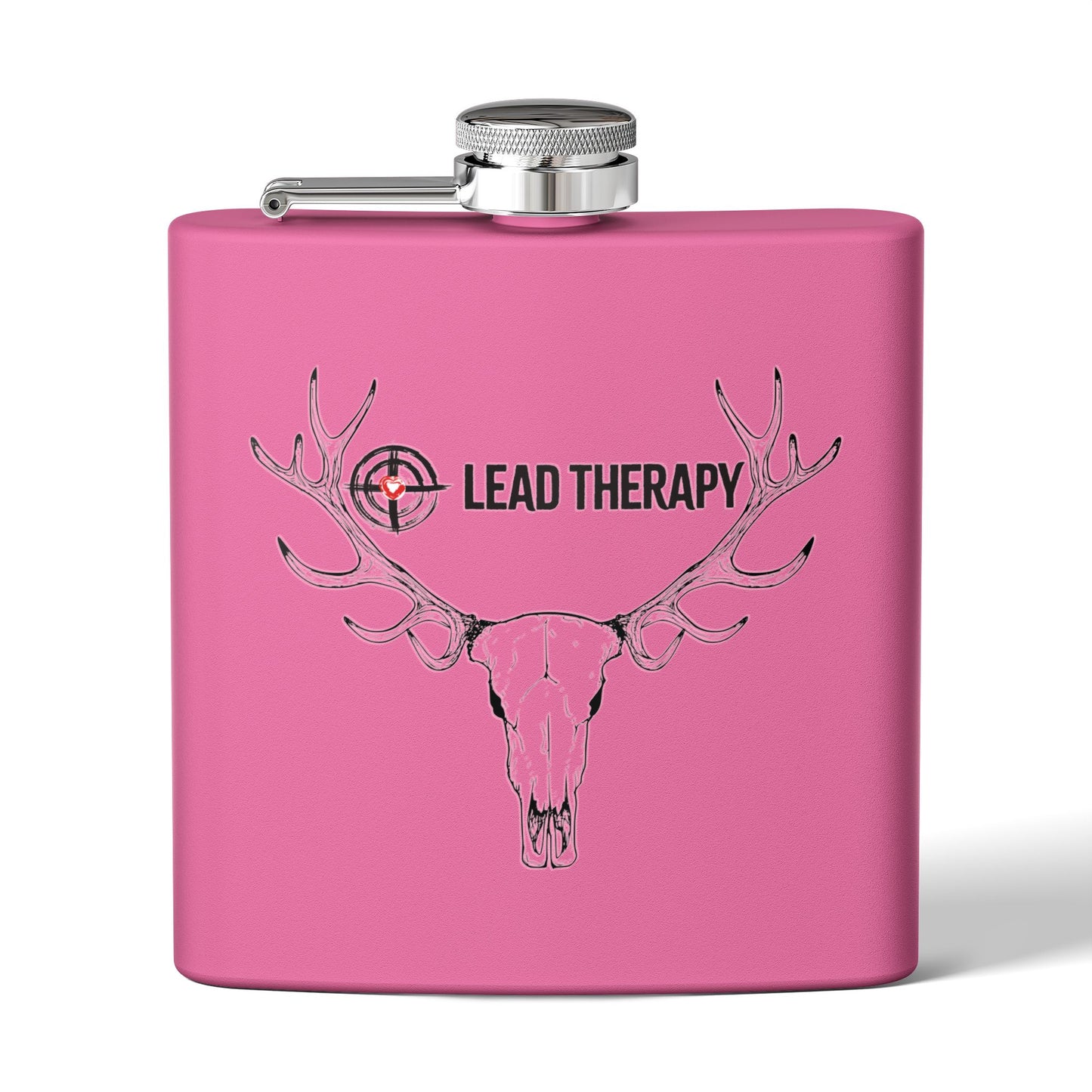 Lead Therapy Buck Skull-Stainless Steel Flask