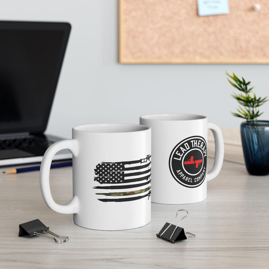 Lead Therapy Rifled Flag - 11oz or 15oz White Mug