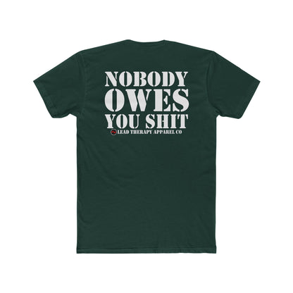 Lead Therapy Nobody Owes You-Apparel Badge Unisex Cotton Tee