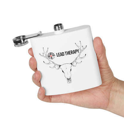 Lead Therapy Buck Skull-Stainless Steel Flask