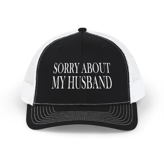 Lead Therapy Sorry About My Husband-Embroidered Snapback Cap
