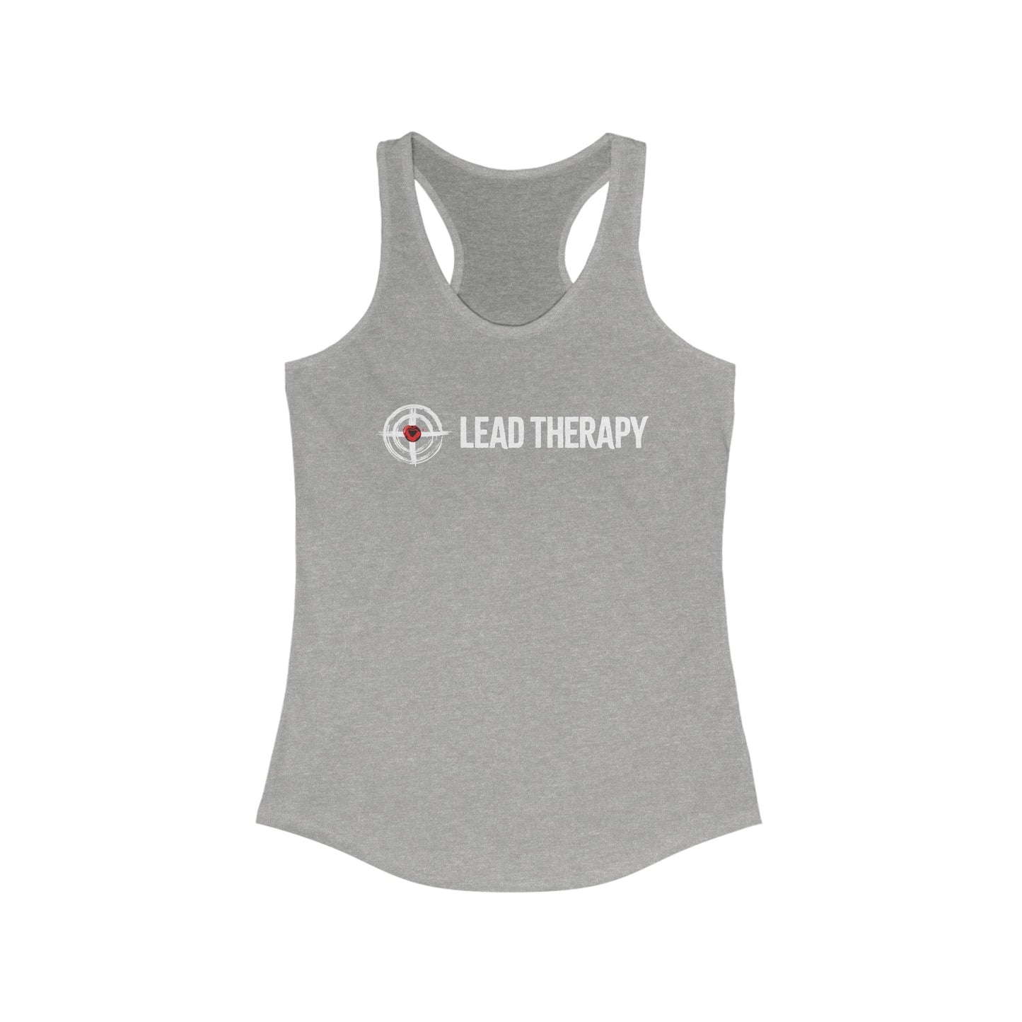 Lead Therapy Red Heart Soft Bullseye-Women's Racerback Tank