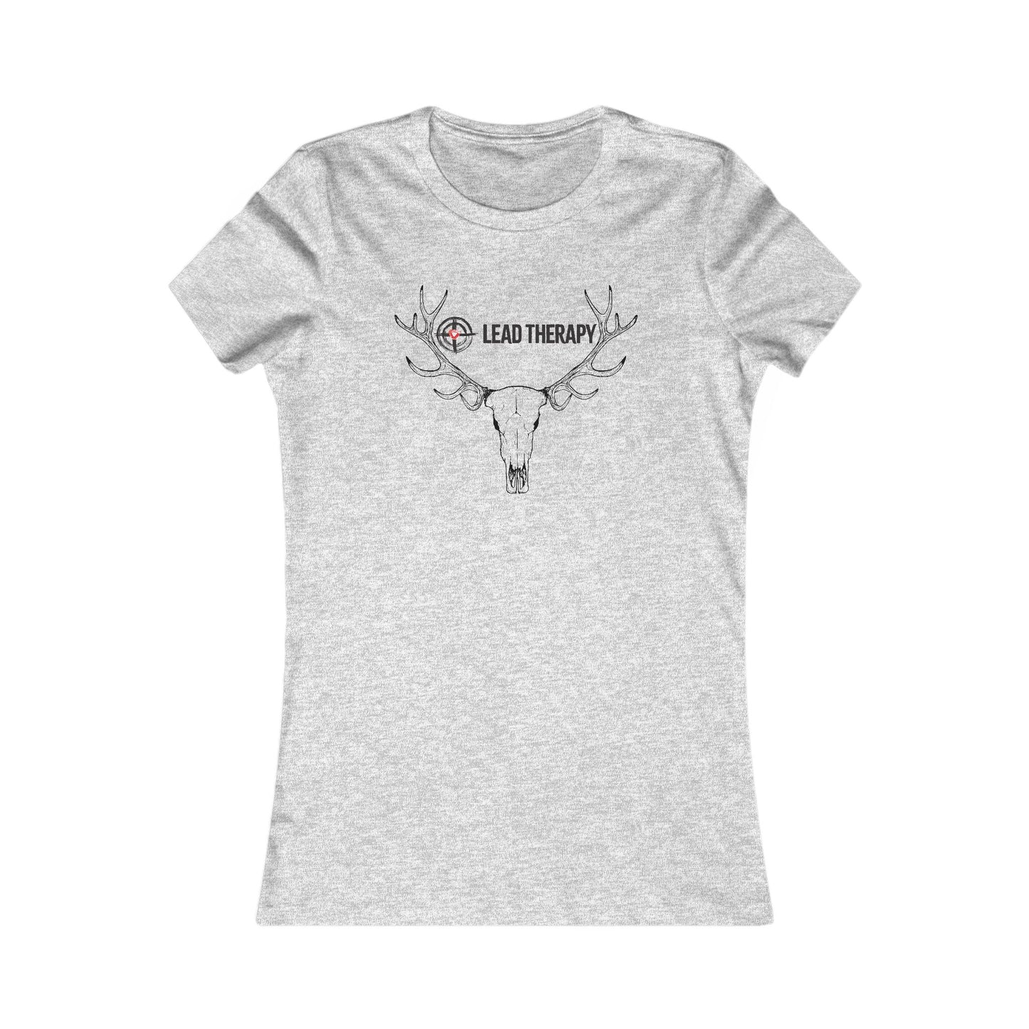 Lead Therapy Soft Bullseye-Deer Mount-Women's Casual Boho Style Tee