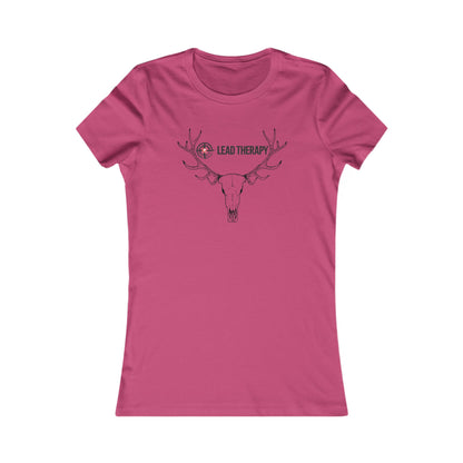 Lead Therapy Soft Bullseye-Deer Mount-Women's Casual Boho Style Tee