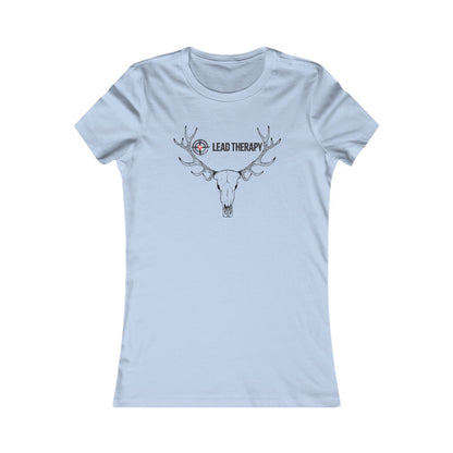 Lead Therapy Soft Bullseye-Deer Mount-Women's Casual Boho Style Tee