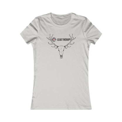 Lead Therapy Soft Bullseye-Deer Mount-Women's Casual Boho Style Tee