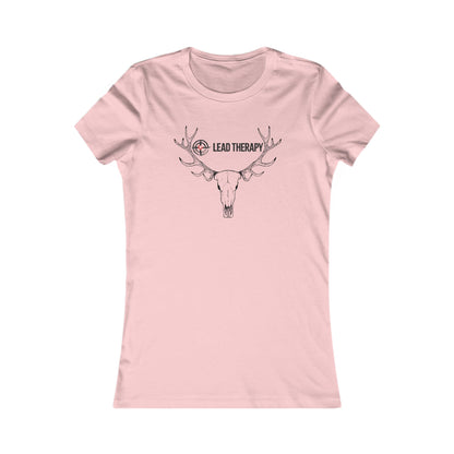 Lead Therapy Soft Bullseye-Deer Mount-Women's Casual Boho Style Tee