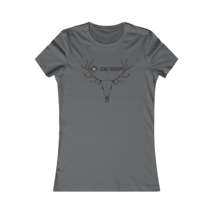 Lead Therapy Soft Bullseye-Deer Mount-Women's Casual Boho Style Tee