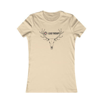 Lead Therapy Soft Bullseye-Deer Mount-Women's Casual Boho Style Tee