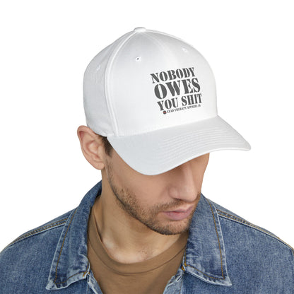 Lead Therapy Nobody Owes You-Embroidered Closed Back Cap