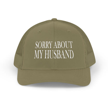 Lead Therapy Sorry About My Husband-Embroidered Snapback Cap
