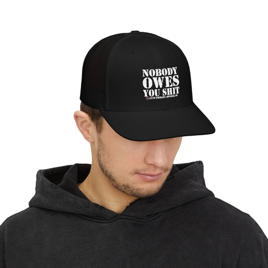 Lead Therapy Nobody Owes You-Embroidered Snapback Cap