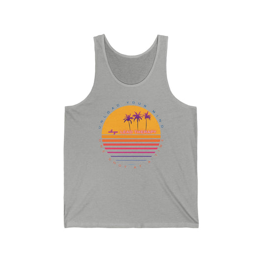 Lead Therapy Retro Sunset-Unisex Jersey Tank Top