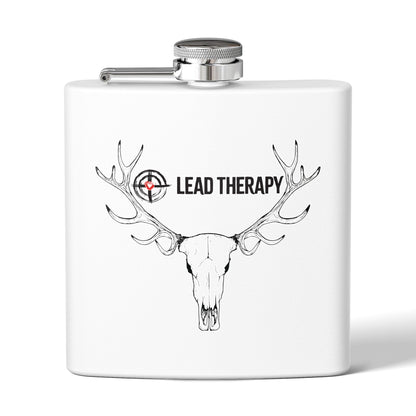 Lead Therapy Buck Skull-Stainless Steel Flask