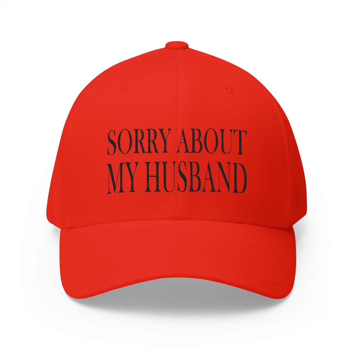 Lead Therapy Sorry About My Husband-Embroidered Closed Back Cap