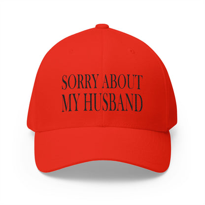 Lead Therapy Sorry About My Husband-Embroidered Closed Back Cap