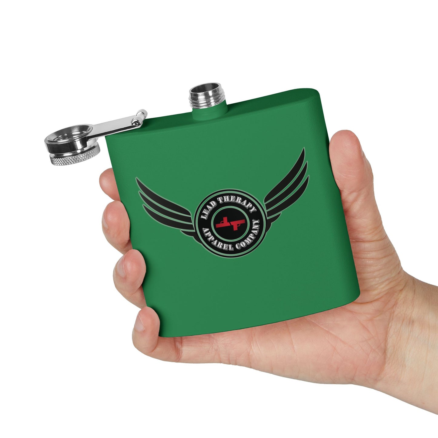 Lead Therapy Winged Badge-Stainless Steel Flask