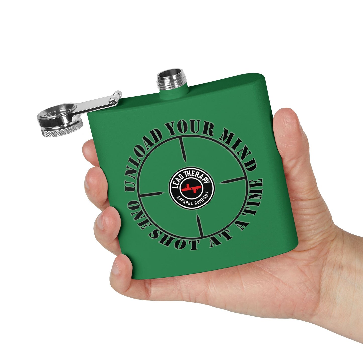 Lead Therapy Apparel Badge-Stainless Steel Flask