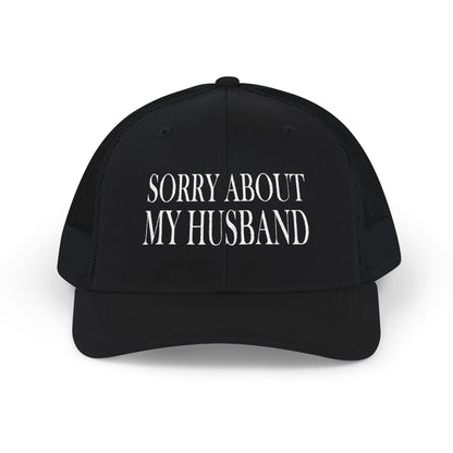 Lead Therapy Sorry About My Husband-Embroidered Snapback Cap
